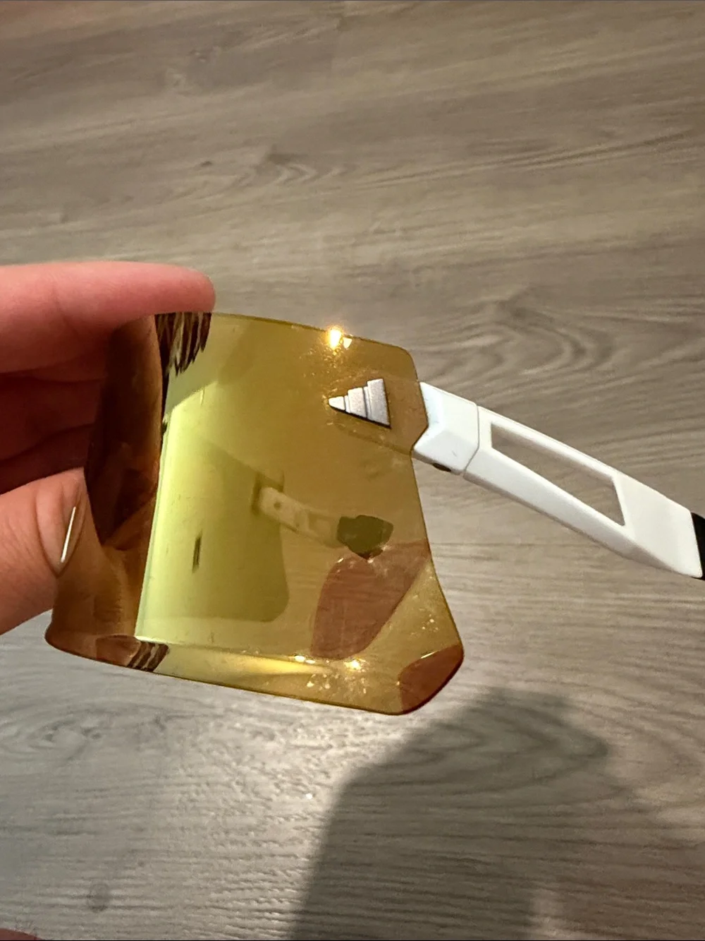 Adidas Sport Dunamis Running Sunglasses SP0090 (White/Gold Mirror)